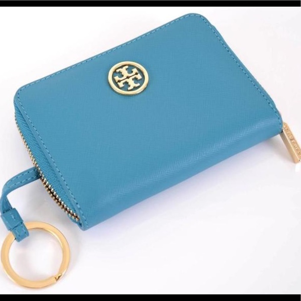 Tory Burch Robinson Zip Coin Case Mini Wallet